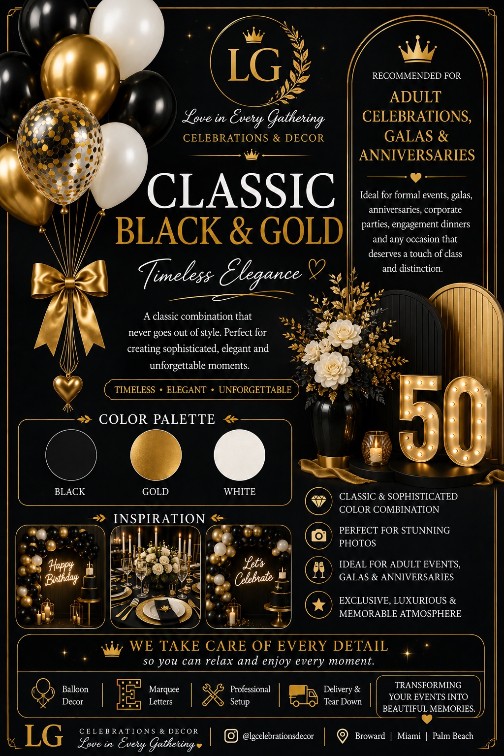 Classic Black & Gold color collection