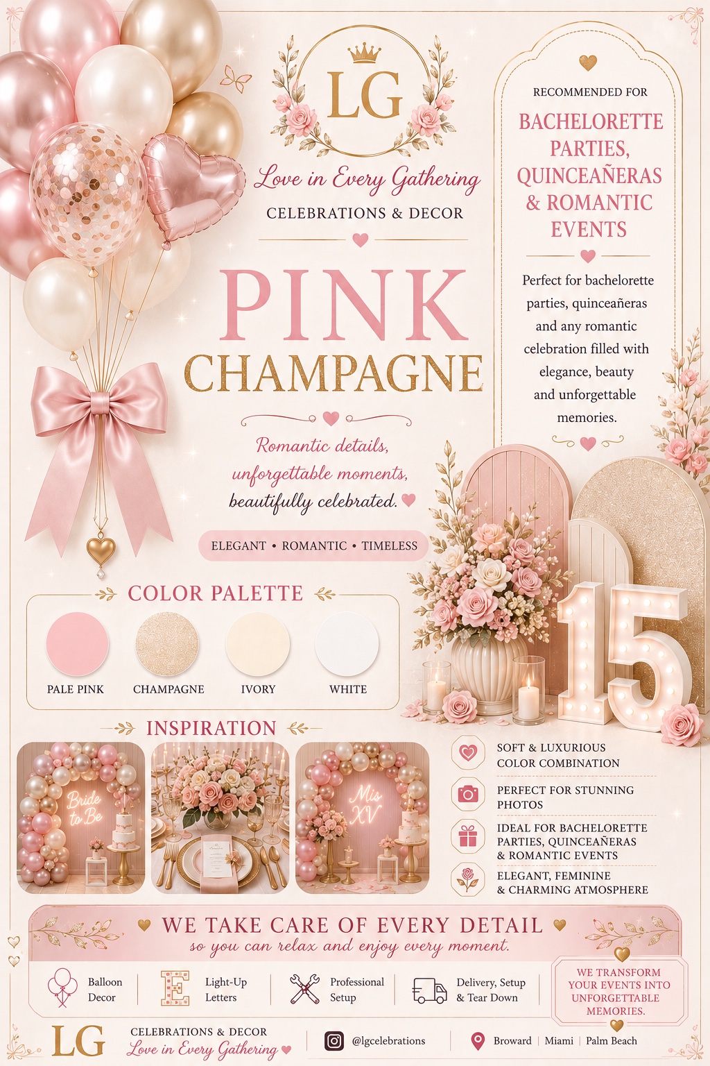 Pink Champagne color collection