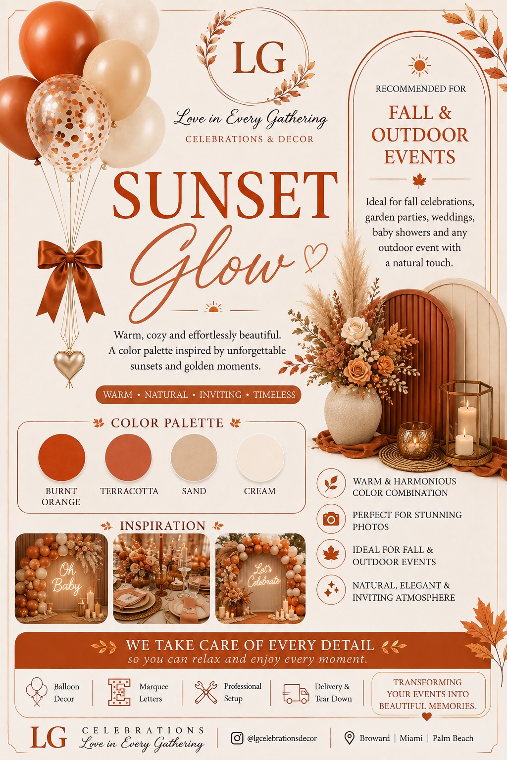 Sunset Glow color collection